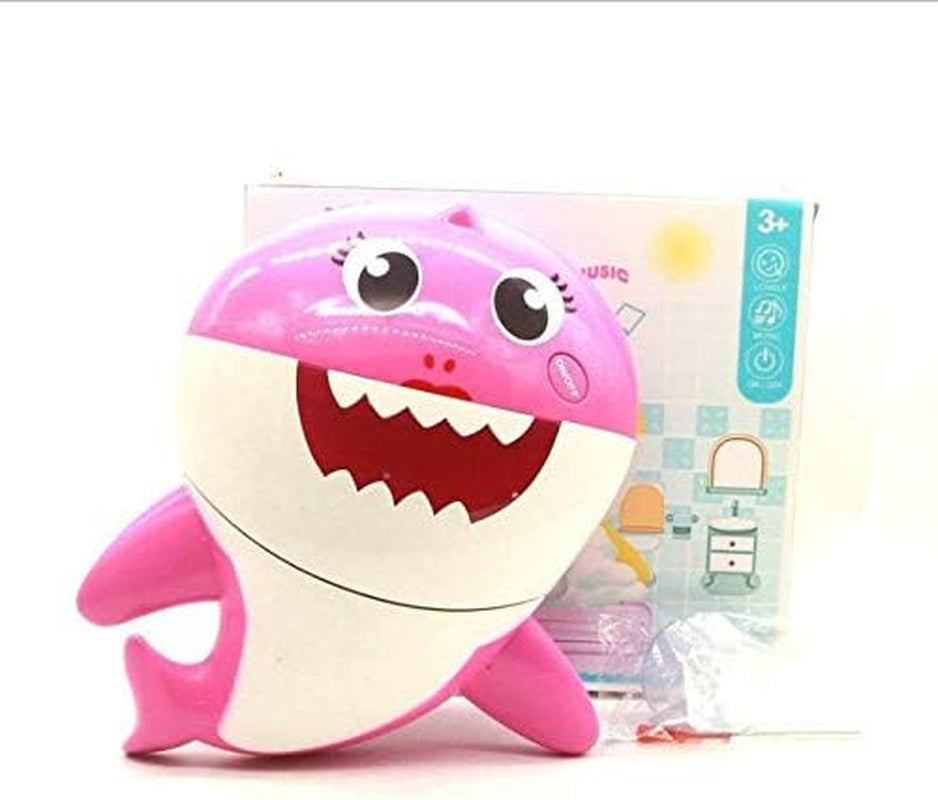 Shark Bubble Machine Baby Bath Toys Singing Bath Time Bubble Machine (Pink)
