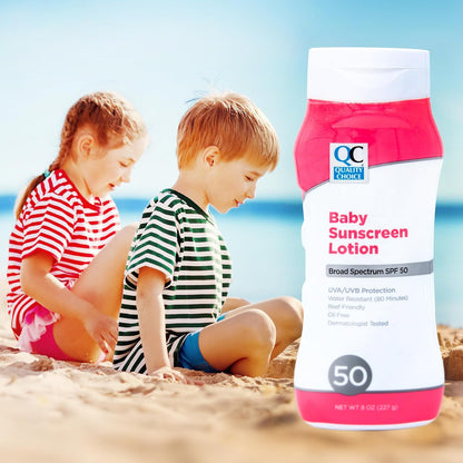 Baby Sunscreen SPF 50 Lotion, 8 Oz