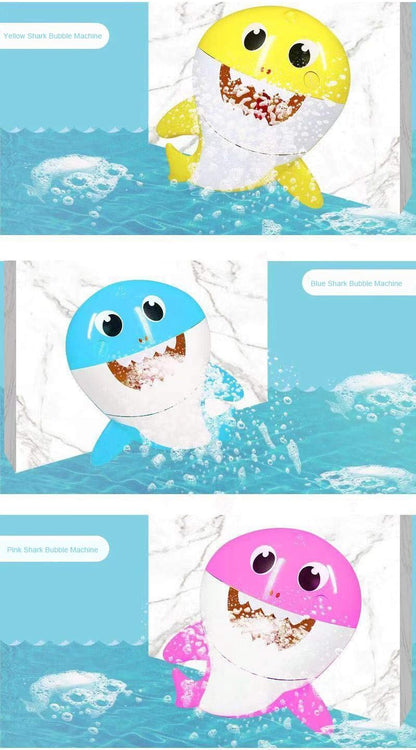 Shark Bubble Machine Baby Bath Toys Singing Bath Time Bubble Machine (Pink)
