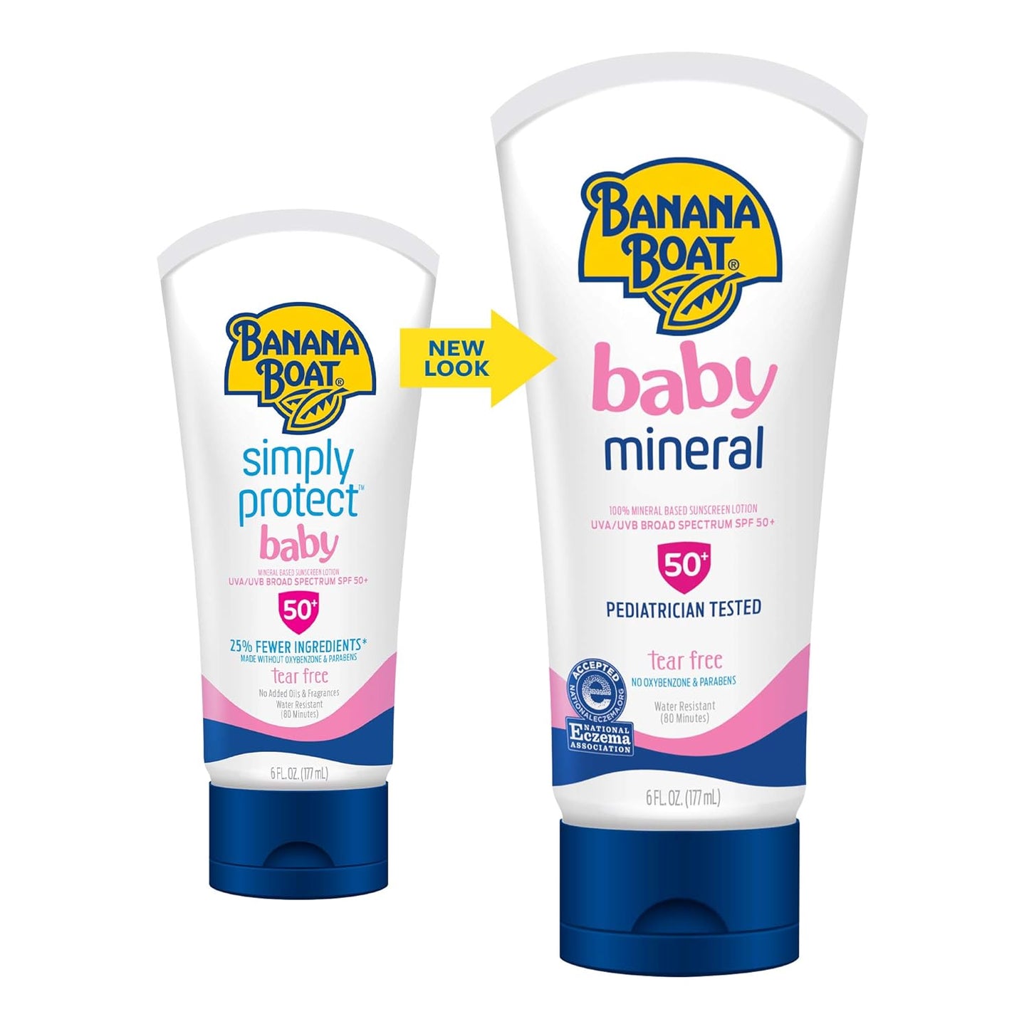 100% Mineral Baby Sunscreen Lotion SPF 50 Twin Pack | SPF 50 Sunscreen for Babies, Baby Sunblock Lotion, Oxybenzone-Free, 6Oz Each
