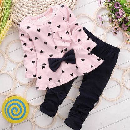 Newborn Baby Girl Clothes Toddler Long Sleeve Ruffle Romper Top Infant Pants Set Little Girl Overall Dress