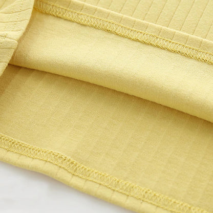 CozyNest – Baby Thermal Underwear Pajama Set in Soft Candy Colors