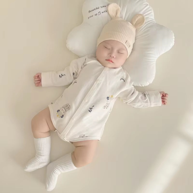 PureNest – Long Sleeve Cotton Baby Romper for Boys & Girls