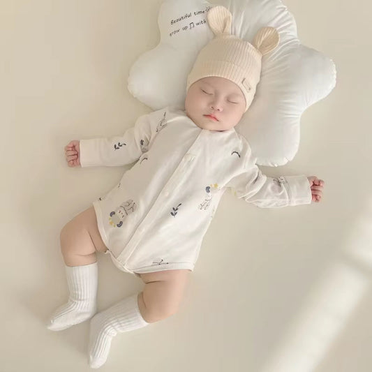 PureNest – Long Sleeve Cotton Baby Romper for Boys & Girls