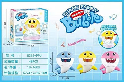 Shark Bubble Machine Baby Bath Toys Singing Bath Time Bubble Machine (Pink)