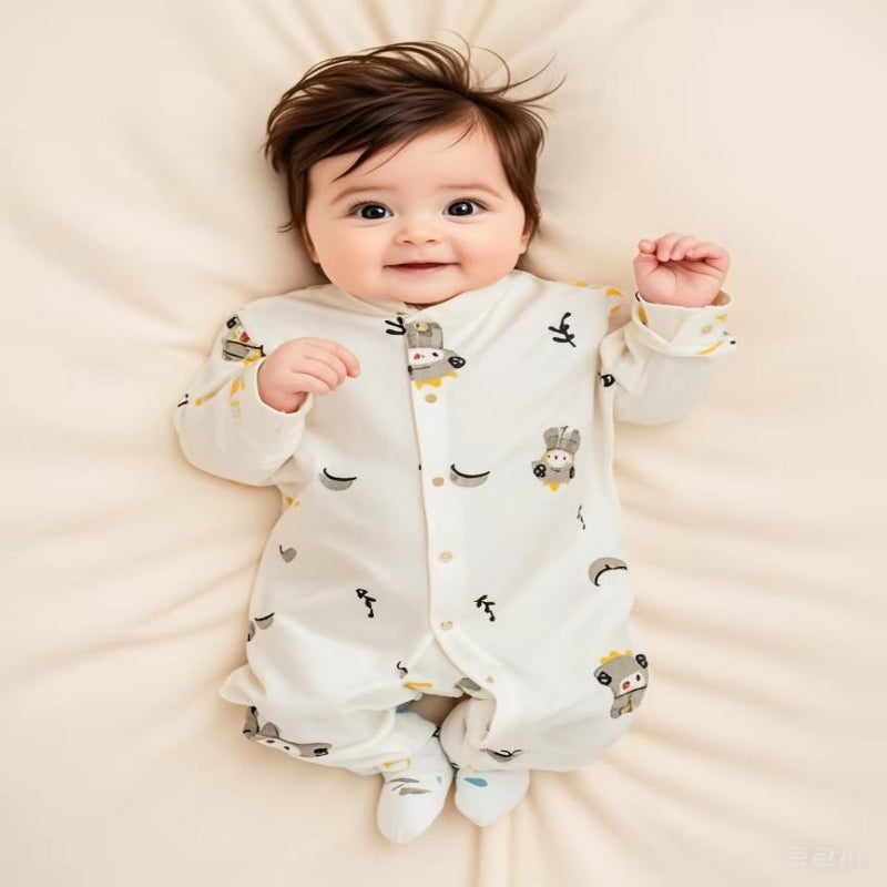PureNest – Long Sleeve Cotton Baby Romper for Boys & Girls