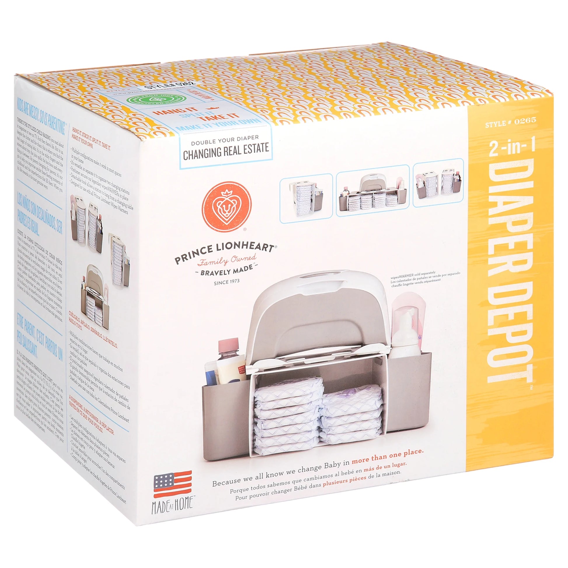 2-In-1 Diaper Depot - White