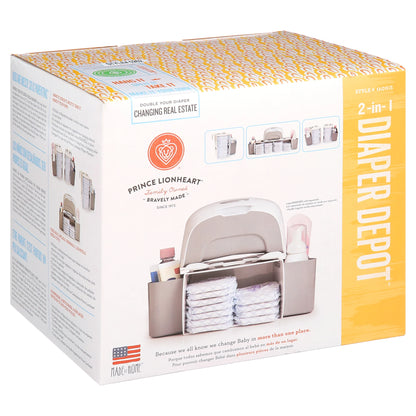 2-In-1 Diaper Depot - White