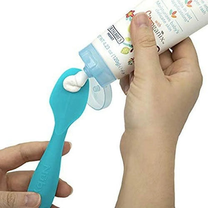Silicone Diaper Cream Brush with Suction Base, Aqua