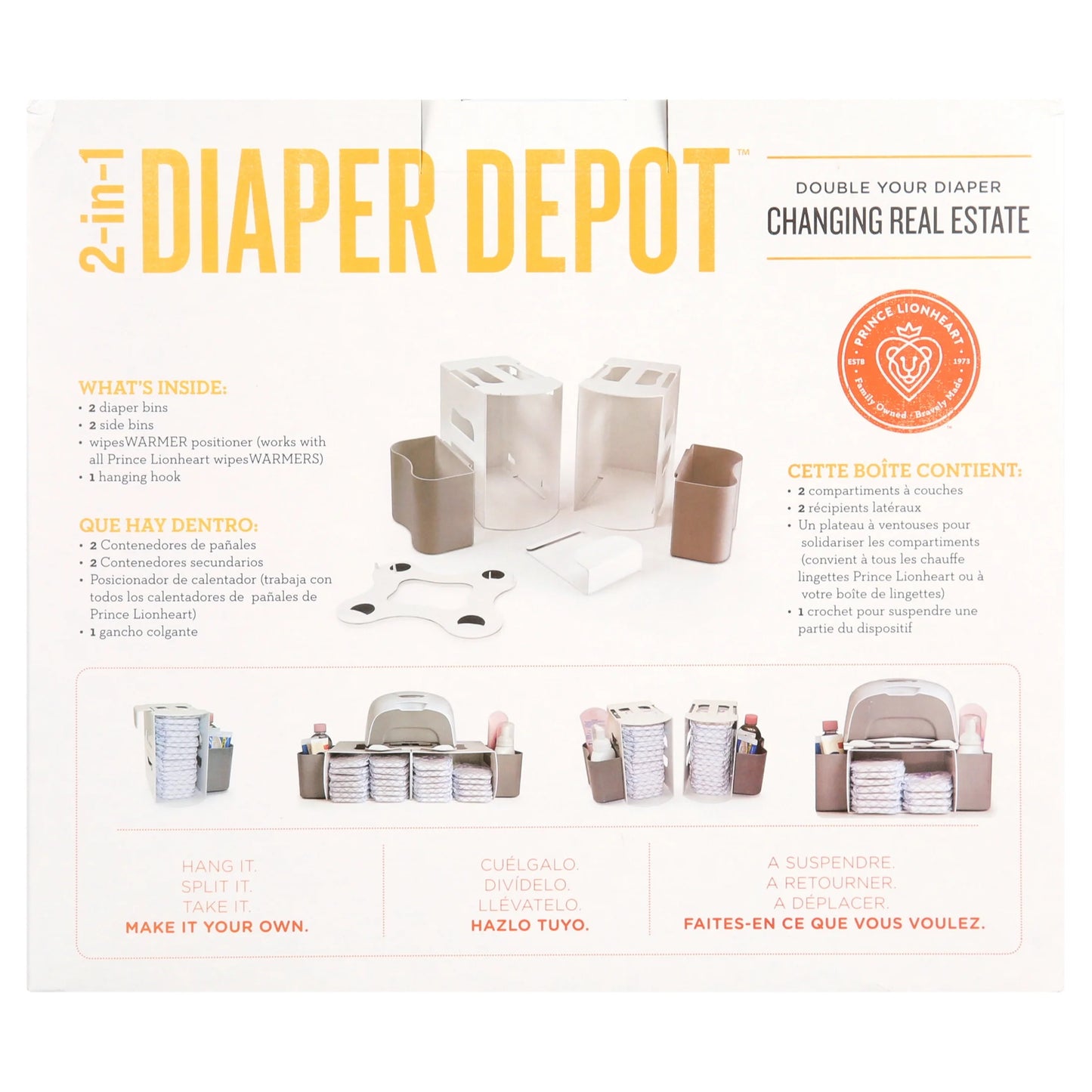2-In-1 Diaper Depot - White