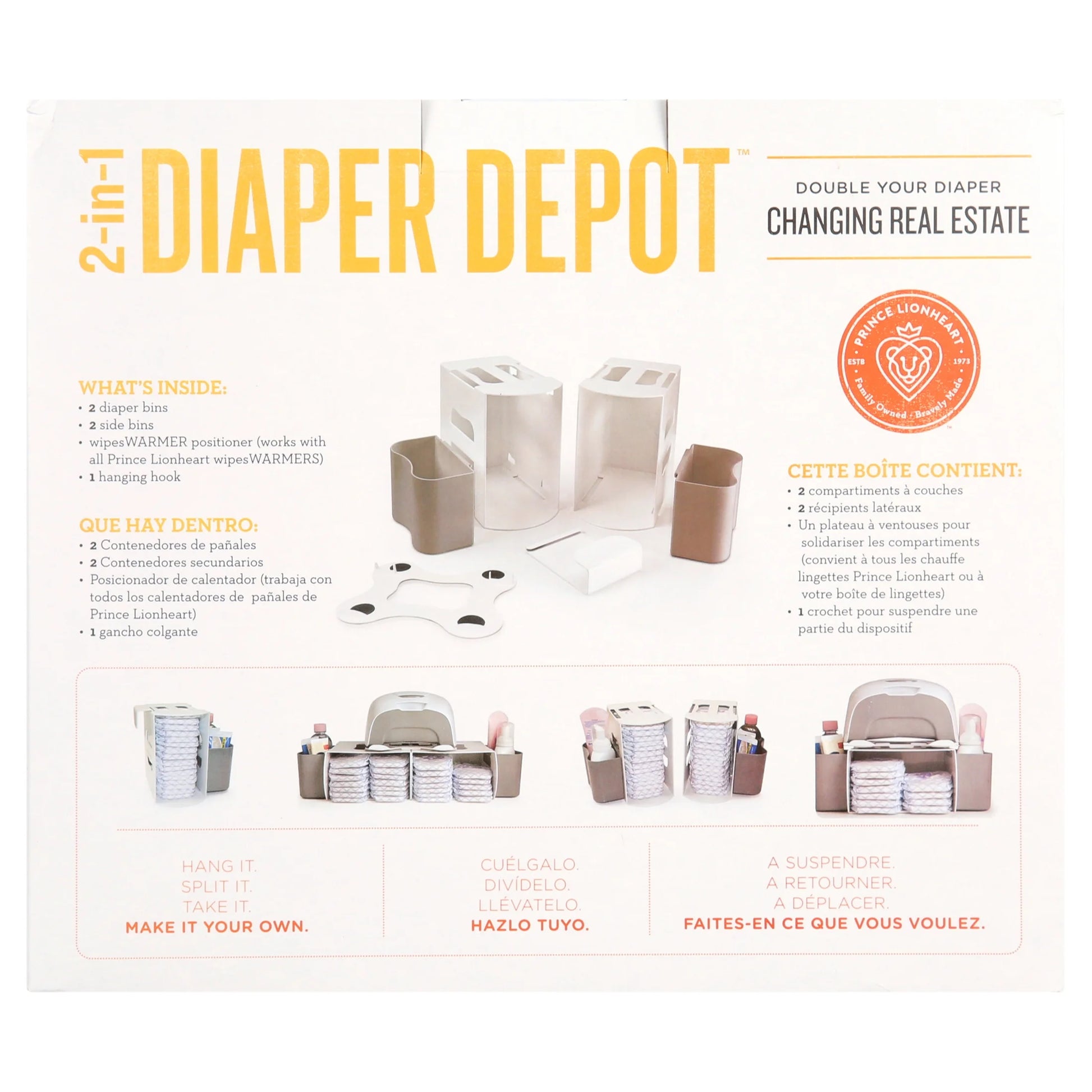 2-In-1 Diaper Depot - White