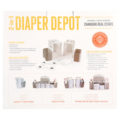 2-In-1 Diaper Depot - White