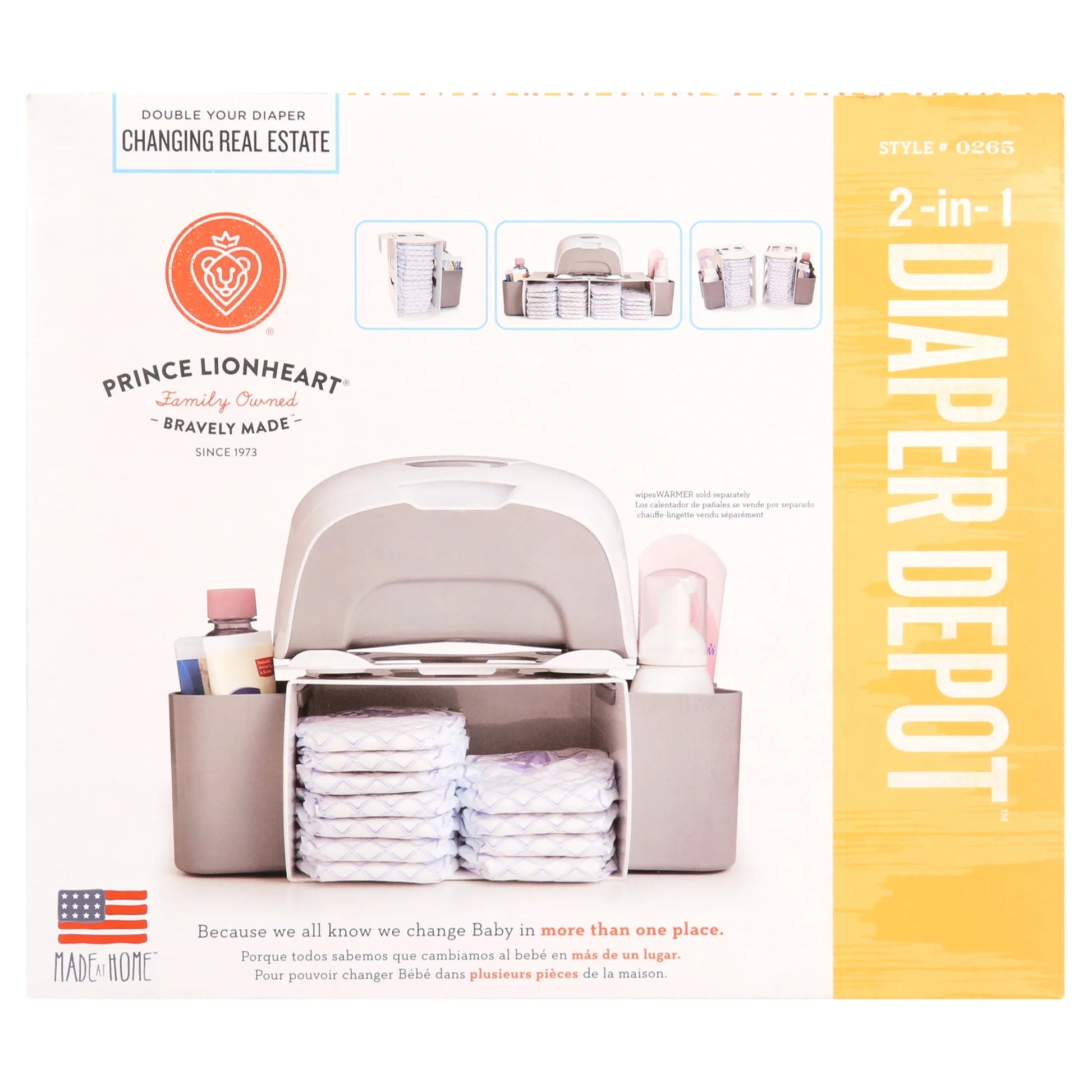2-In-1 Diaper Depot - White