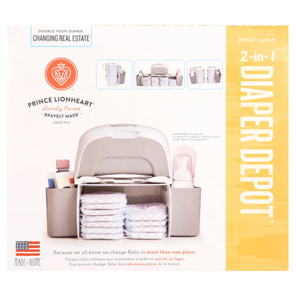 2-In-1 Diaper Depot - White