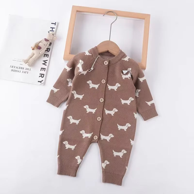 SnugTale – Cartoon Knit Sweater Jumpsuit for Babies & Toddlers