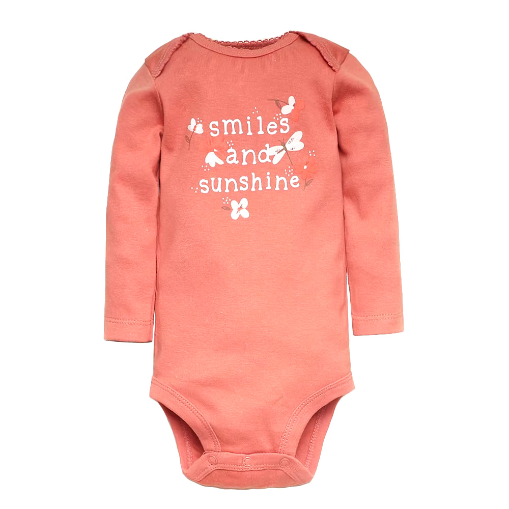 3-5 Pack Soft Cotton Long Sleeve Bodysuits Set
