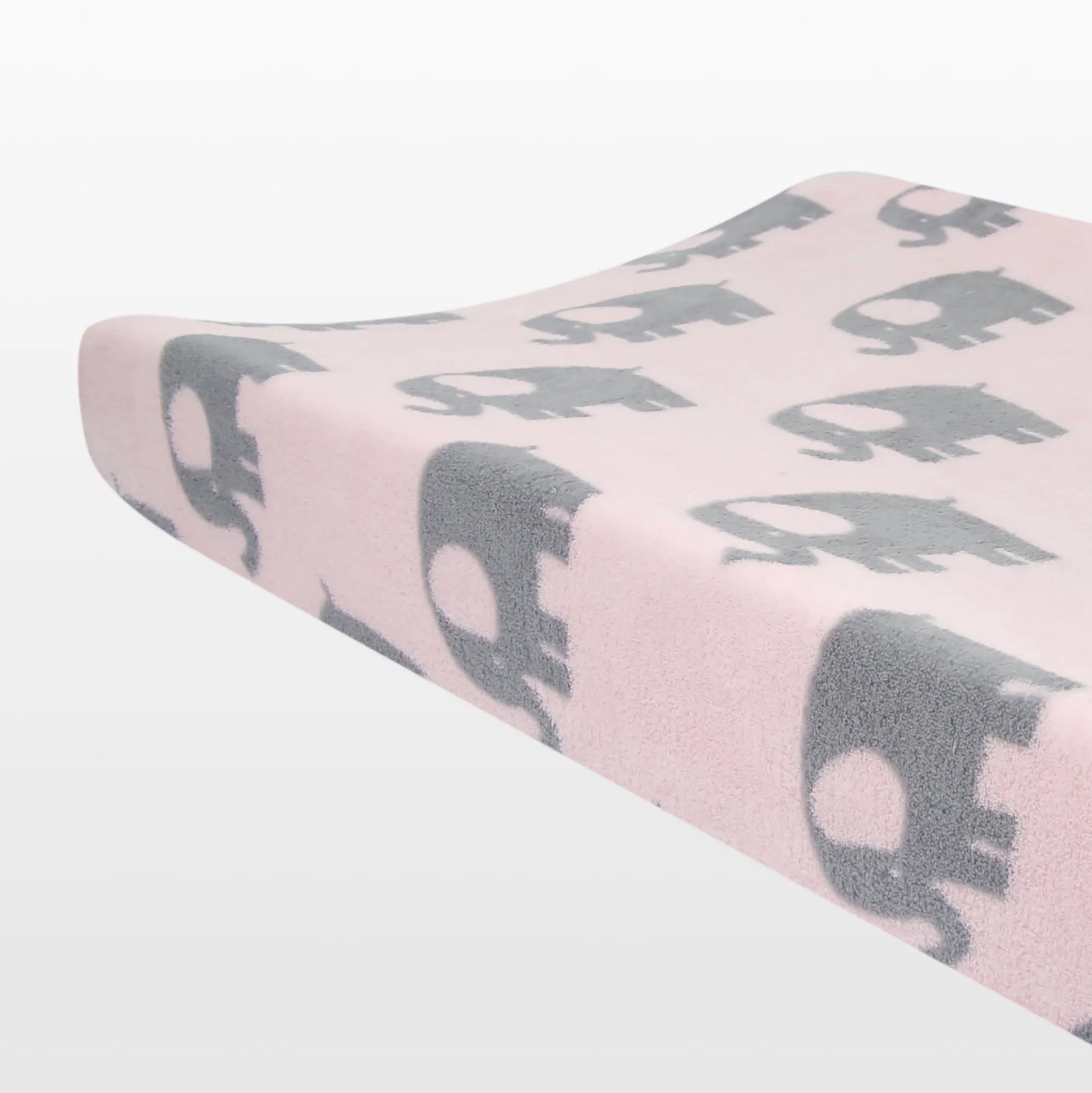 Eloise Pink/Gray Elephant Diaper Changing Pad Cover